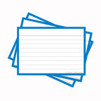 Leitner Flashcards A7 Classic Lined blue