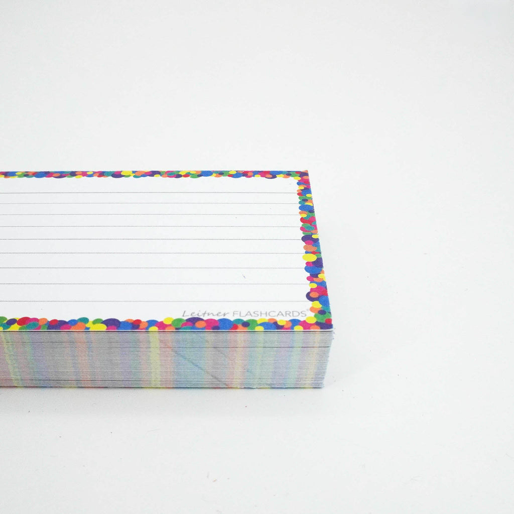 Leitner Flashcards A7 Classic Lined confetti 3
