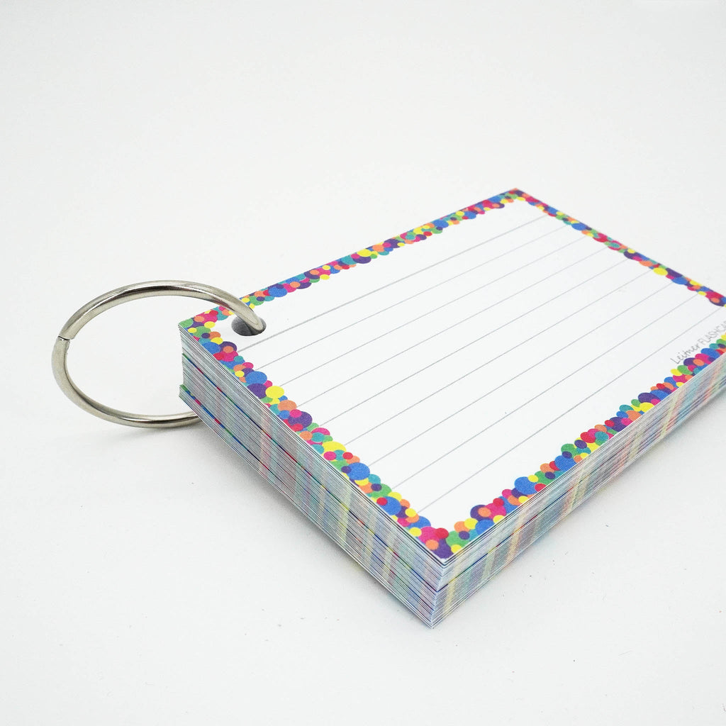 Leitner Flashcards A7 Classic Lined confetti 5