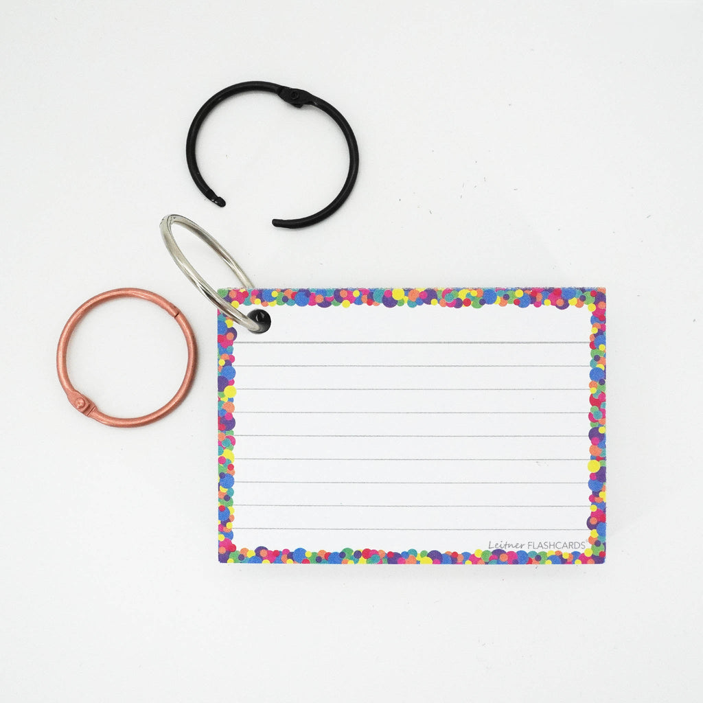 Leitner Flashcards A7 Classic Lined confetti 6