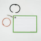 Leitner Flashcards A7 Classic Lined green met ring 2