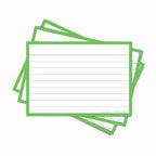 Leitner Flashcards A7 Classic Lined green