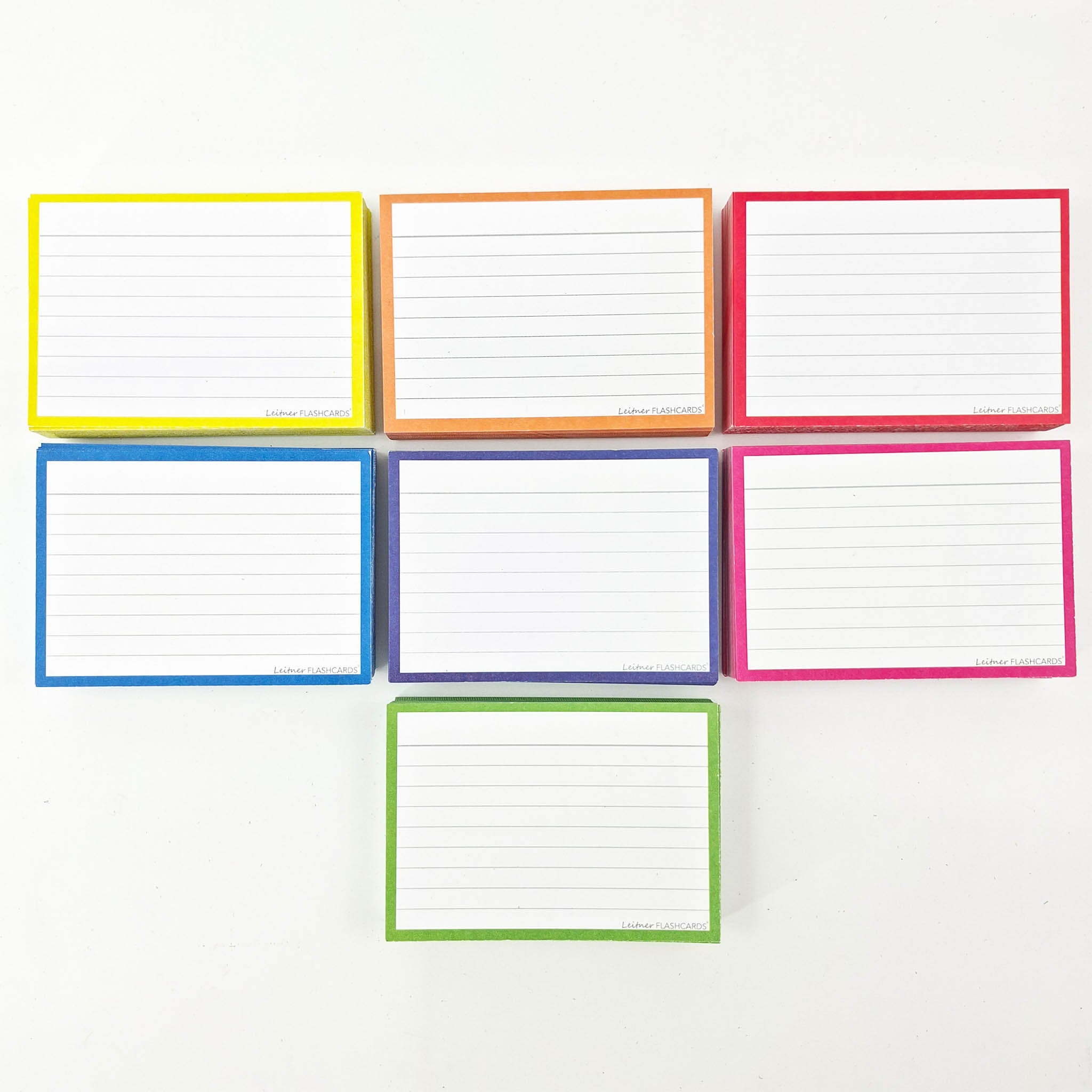 Leitner Flashcards A7 Classic Lined sfeer