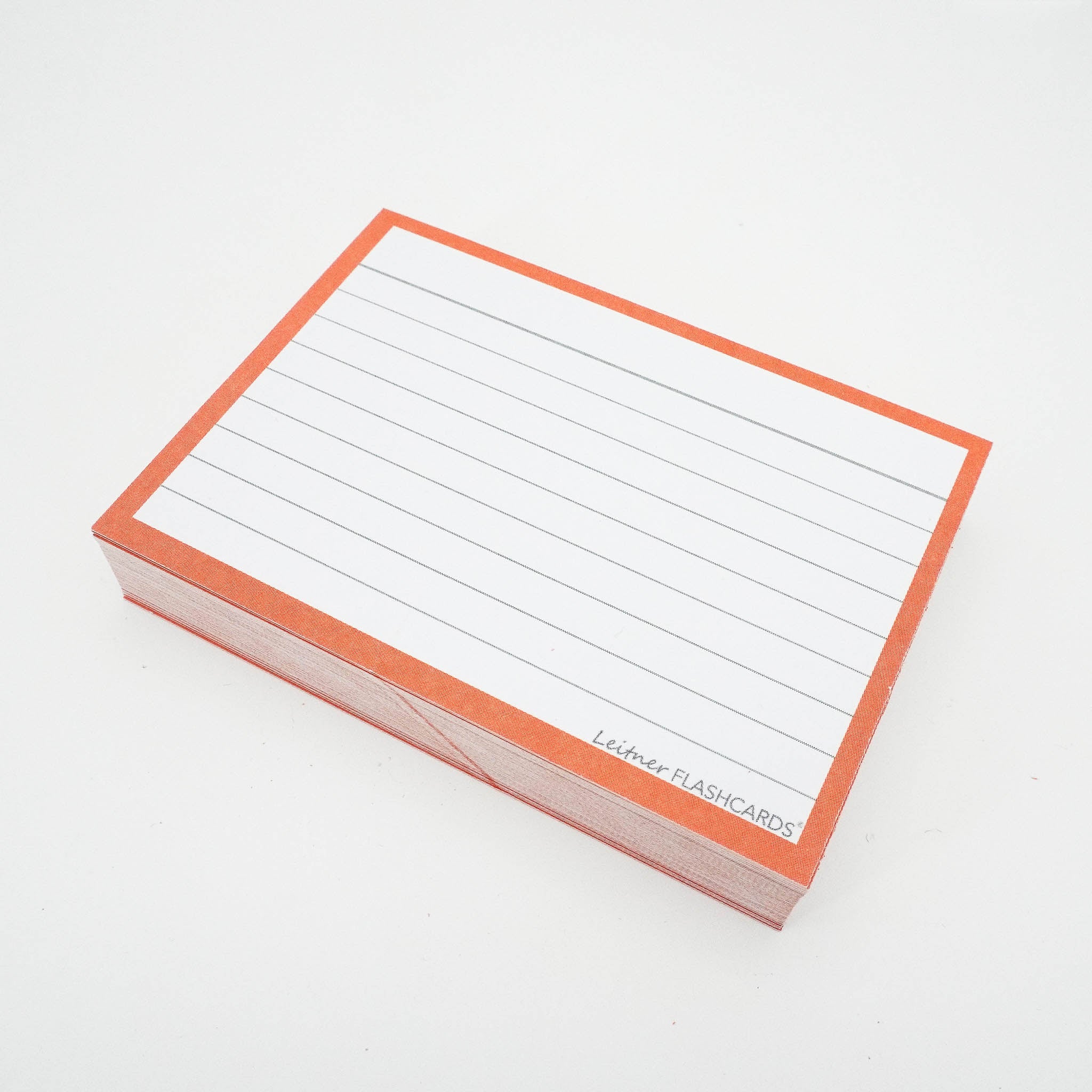Leitner Flashcards A7 Classic Lined orange 2
