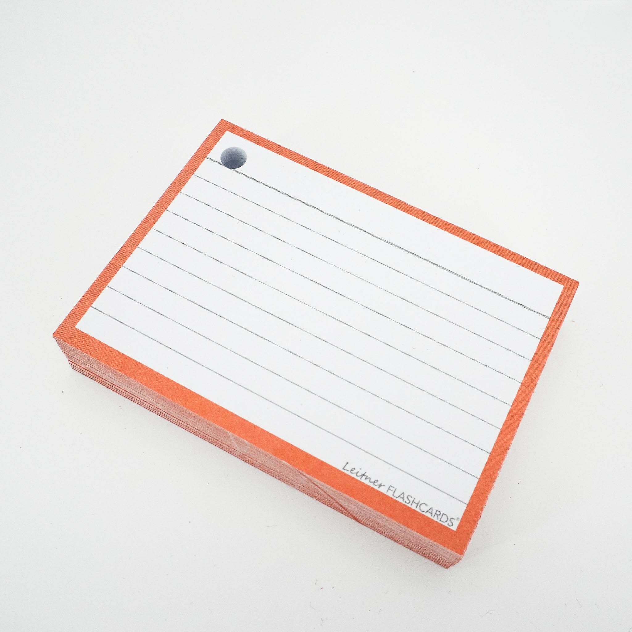 Leitner Flashcards A7 Classic Lined orange 4