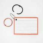 Leitner Flashcards A7 Classic Lined orange met ring 2