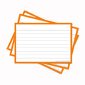 Leitner Flashcards A7 Classic Lined orange