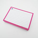Leitner Flashcards A7 Classic Lined pink geperforeerd