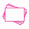 Leitner Flashcards A7 Classic Lined pink