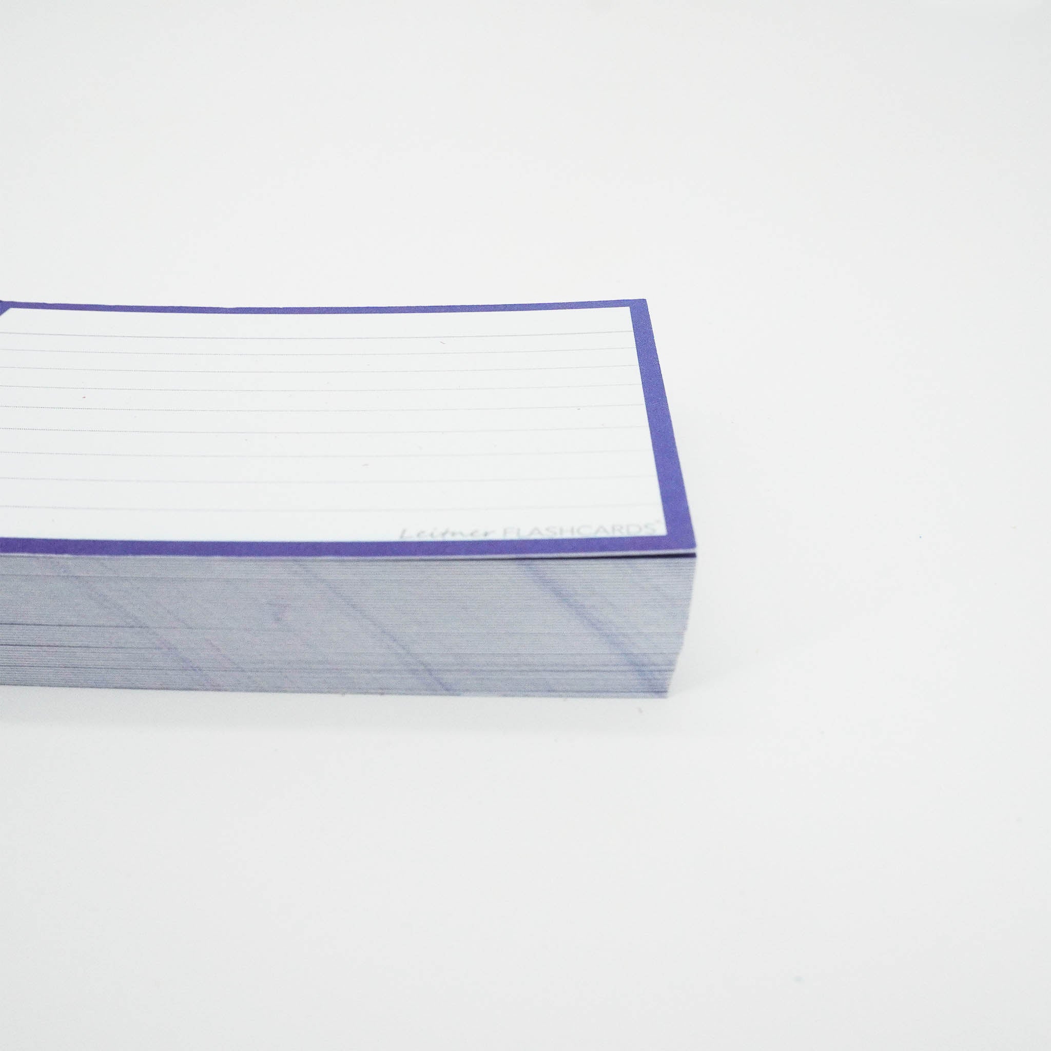 Leitner Flashcards A7 Classic Lined purple zijaanzicht