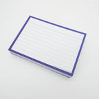 Leitner Flashcards A7 Classic Lined purple met ring