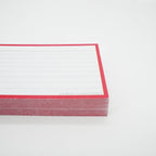 Leitner Flashcards A7 Classic Lined red zijaanzicht
