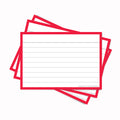 Leitner Flashcards A7 Classic Lined red