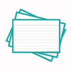 Leitner Flashcards A7 Classic Lined turquoise
