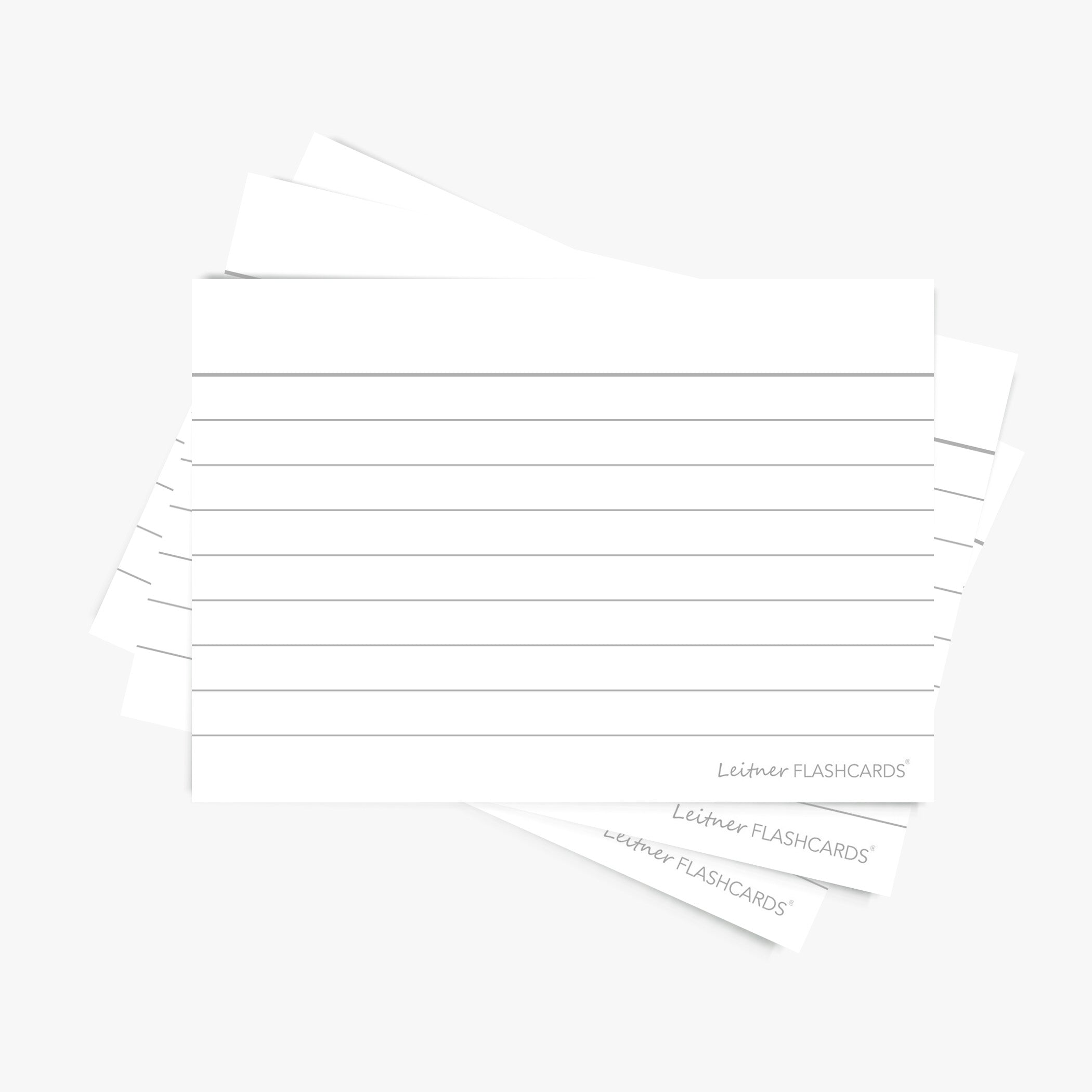 Leitner Flashcards A7 Classic Lined white