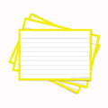 Leitner Flashcards A7 Classic Lined yellow