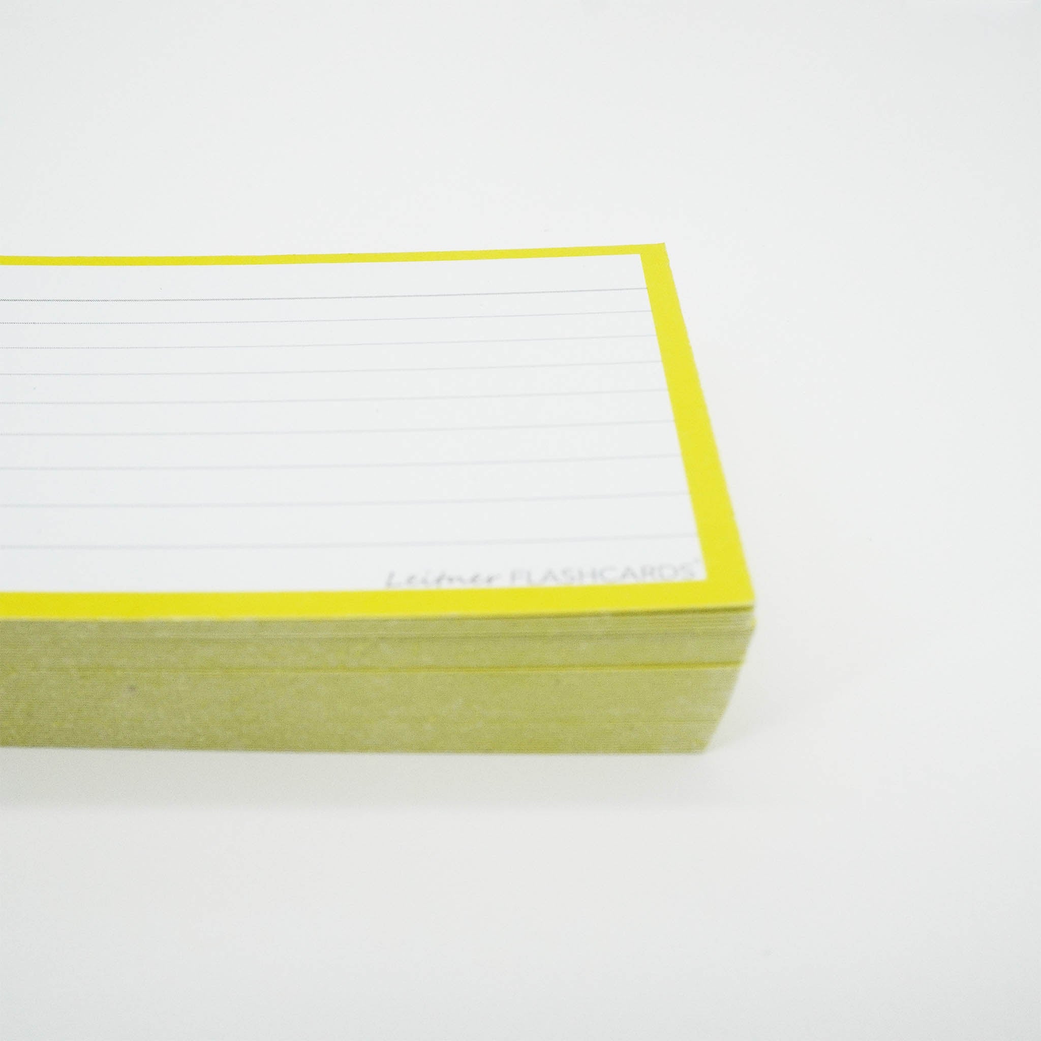 Leitner Flashcards A7 Classic Lined yellow
