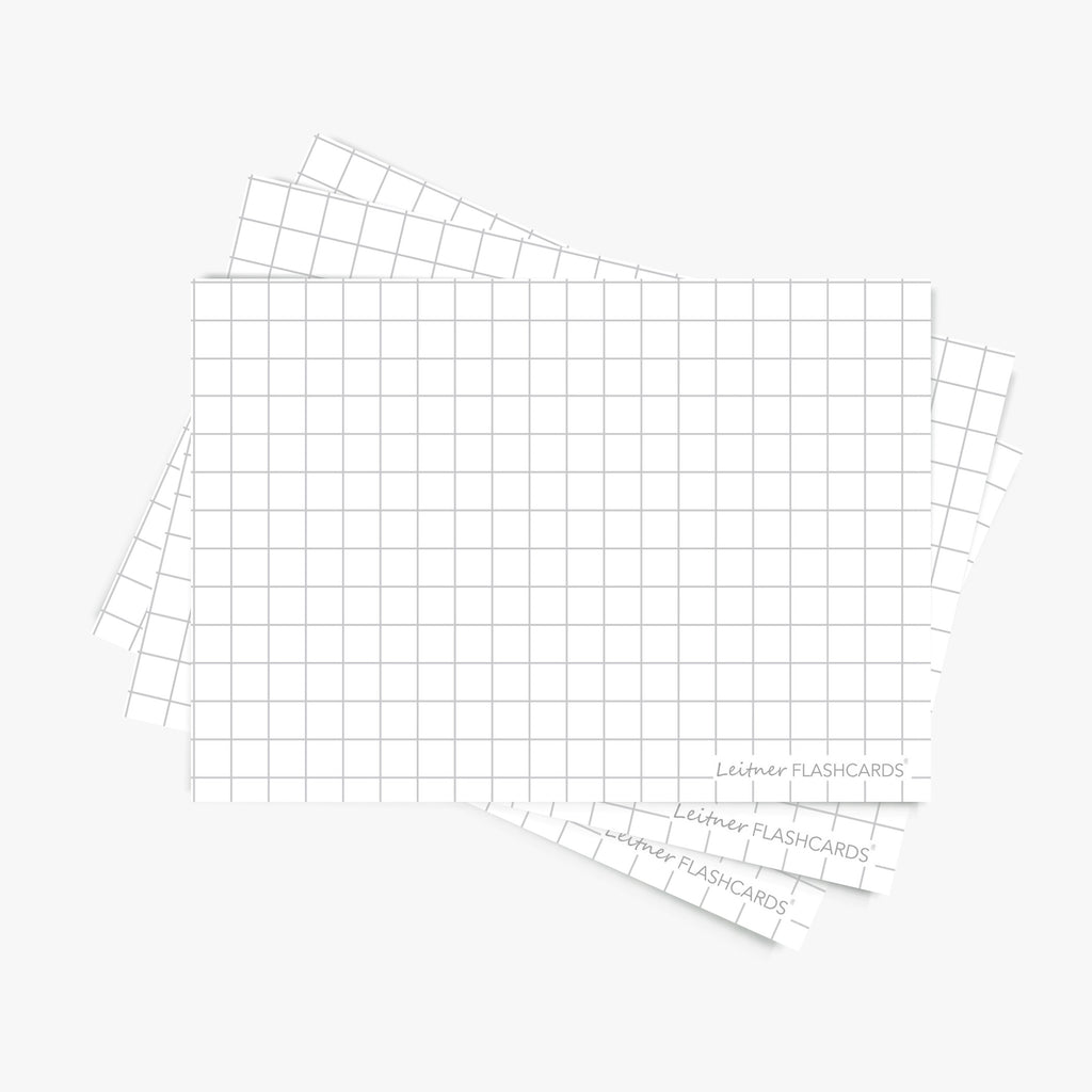 Leitner Flashcards A7 Classic Squared white