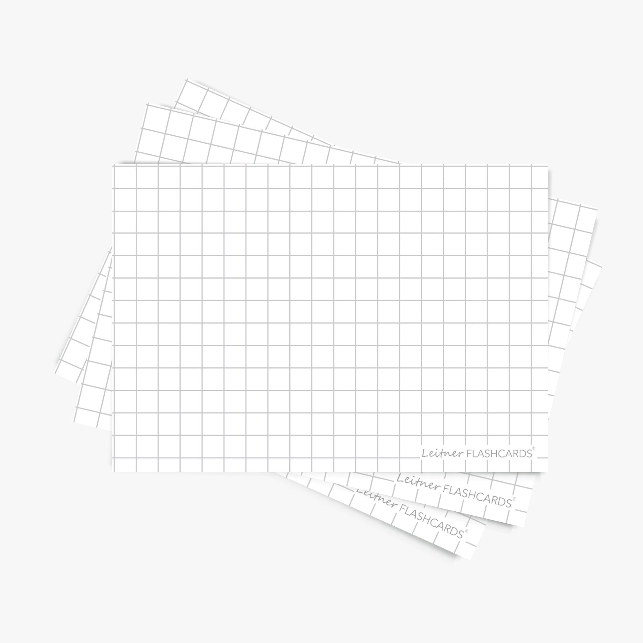 Leitner Flashcards A7 Classic Squared white