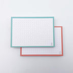 Leitner Flashcards A7 Duo Dotted - Mint-Peach Ice Tea