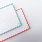 Leitner Flashcards A7 Duo Dotted - Mint-Peach Ice Tea