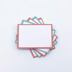 Leitner Flashcards A7 Duo Dotted - Mint-Peach Ice Tea