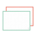Leitner Flashcards A7 Duo Dotted - Mint-Peach Ice Tea