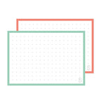 Leitner Flashcards A7 Duo Dotted - Mint-Peach Ice Tea