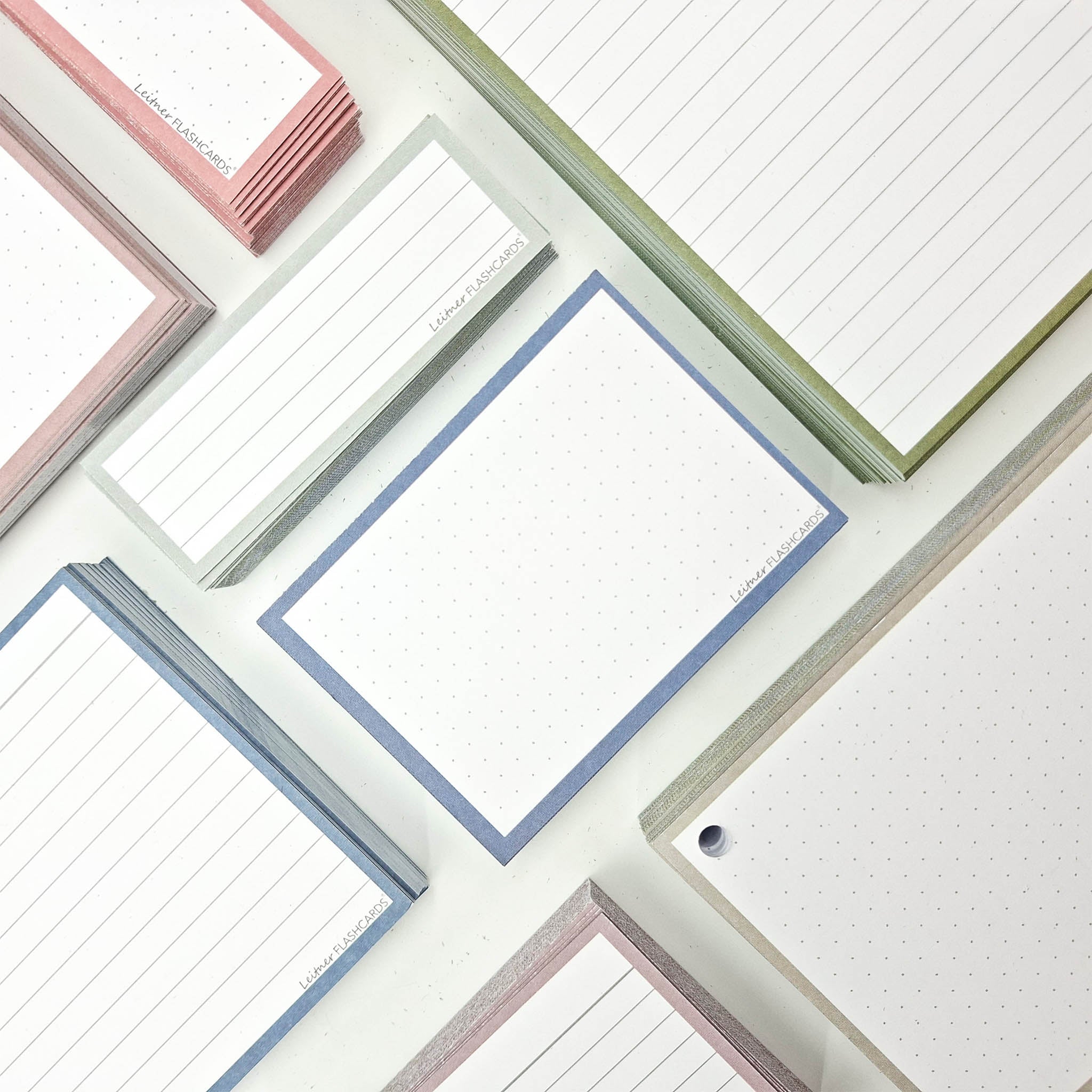 Leitner Flashcards A7 Earth Dotted blue lifestyle