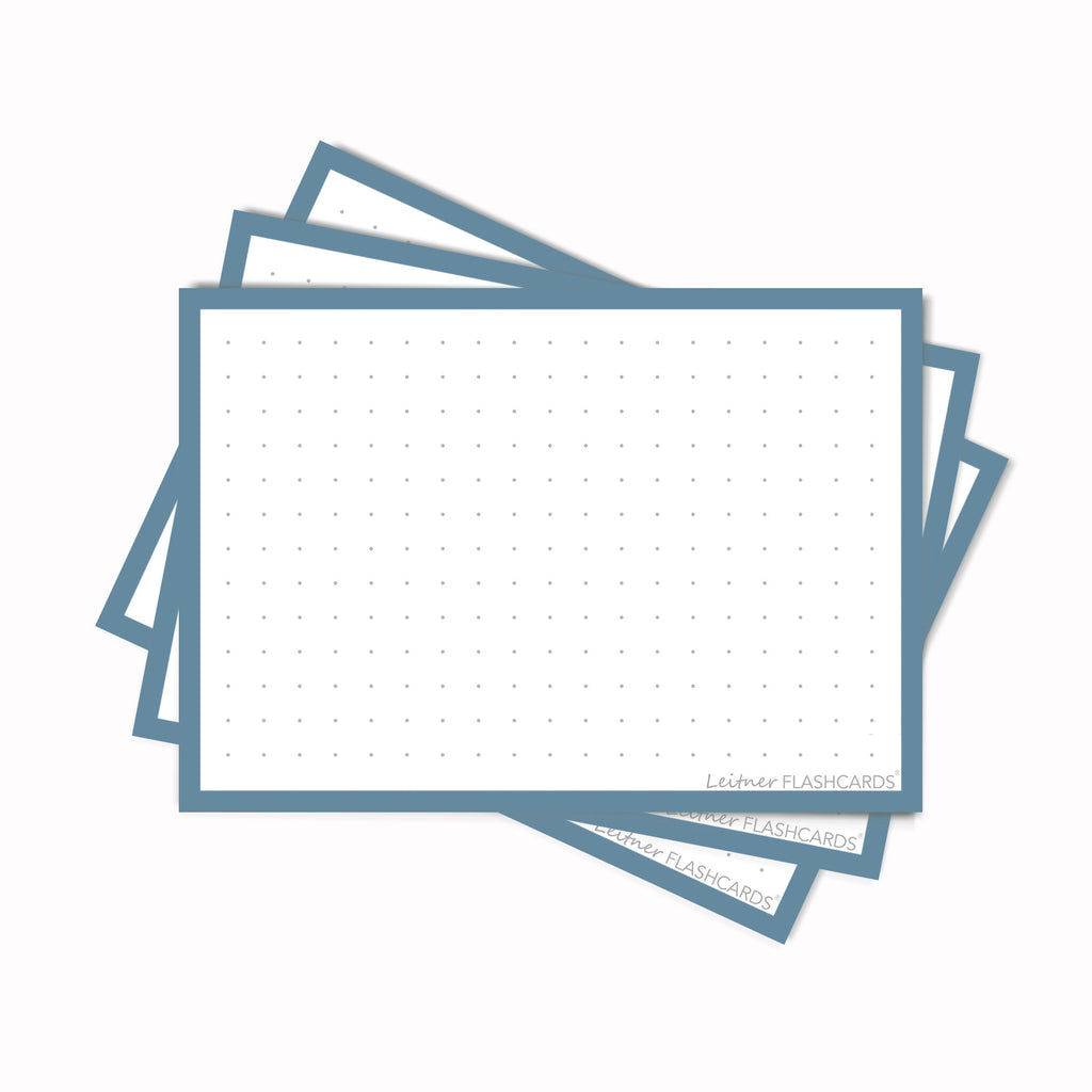Leitner Flashcards A7 Earth Dotted blue