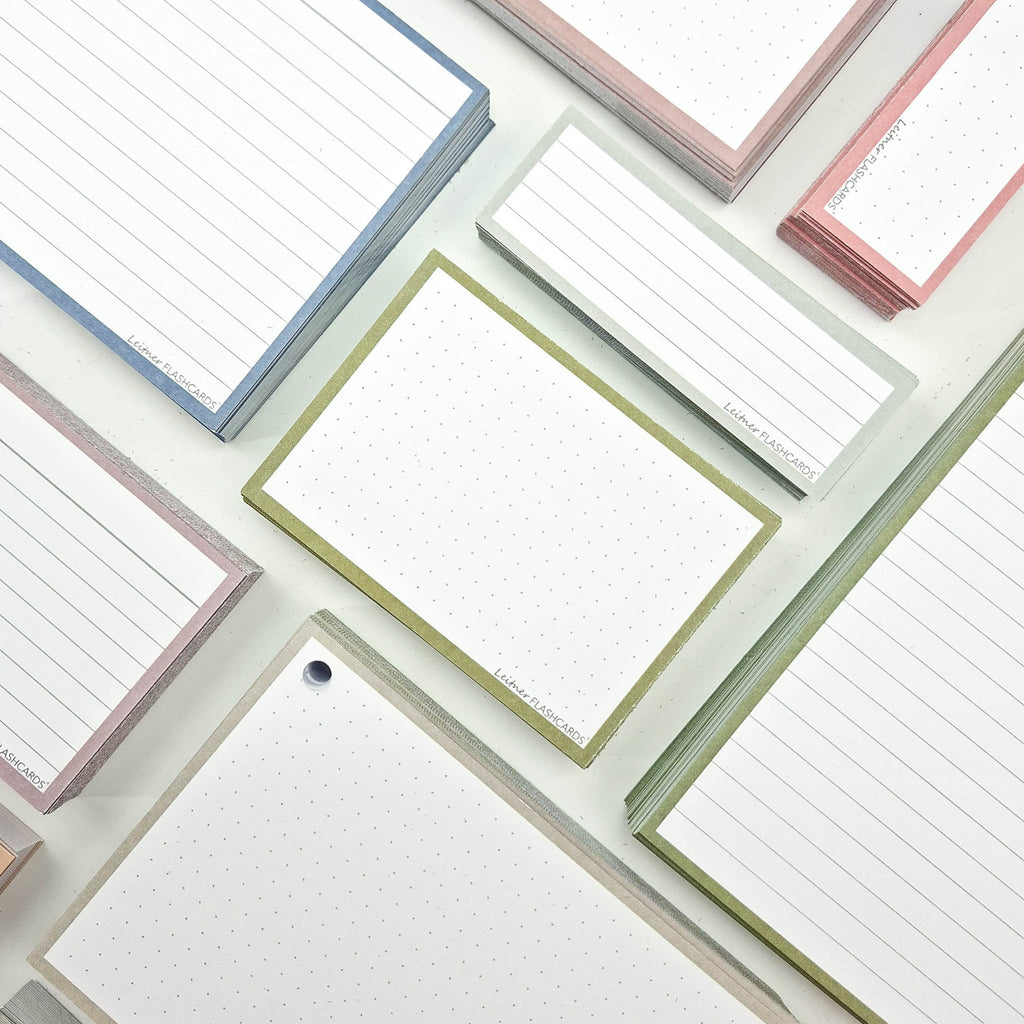 Leitner Flashcards A7 Earth Dotted green lifestyle