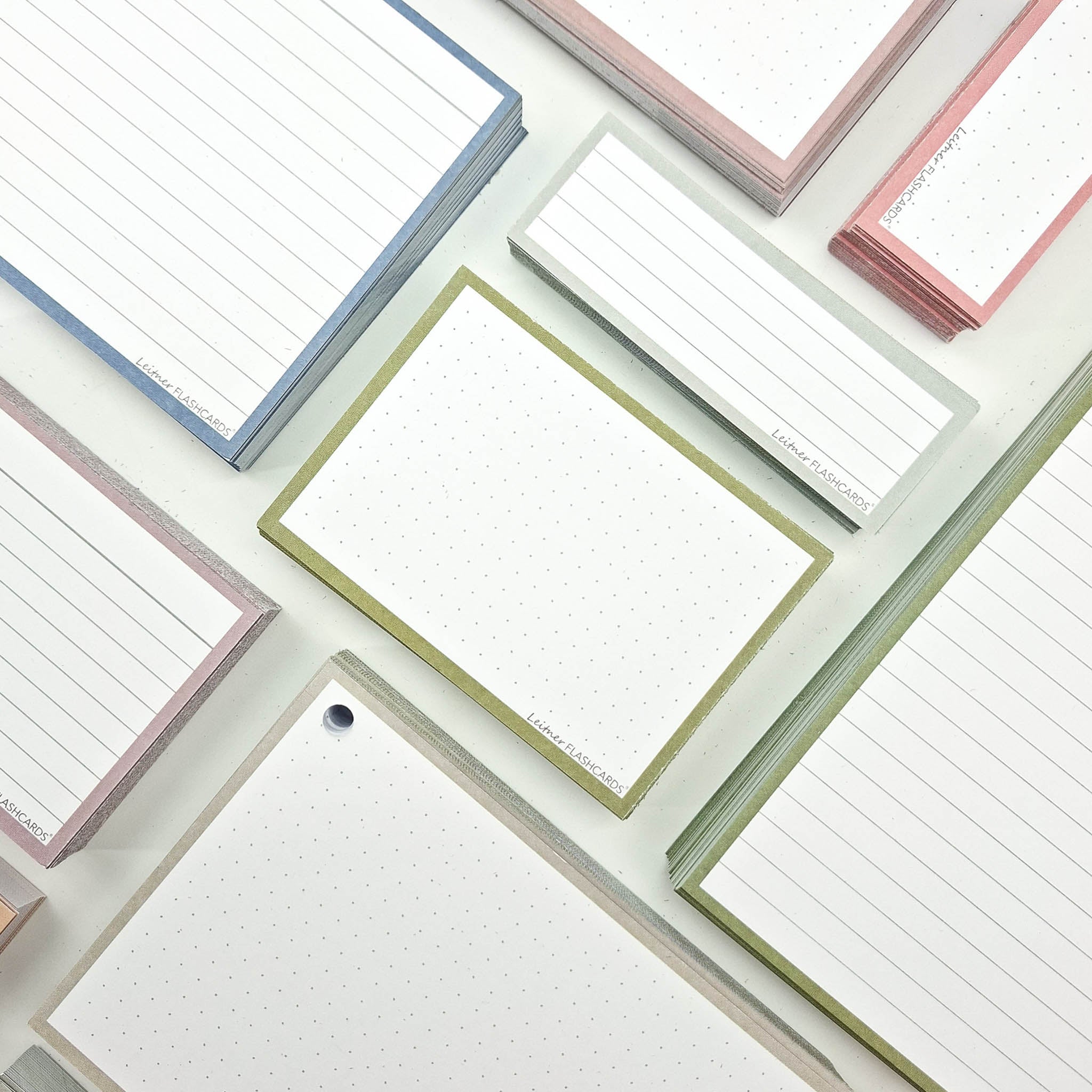 Leitner Flashcards A7 Earth Dotted green lifestyle