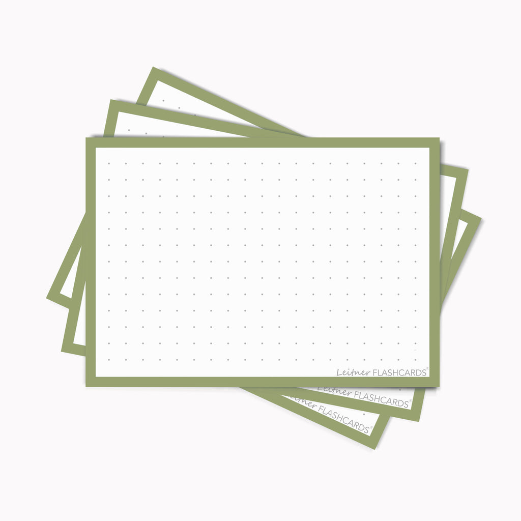 Leitner Flashcards A7 Earth Dotted green