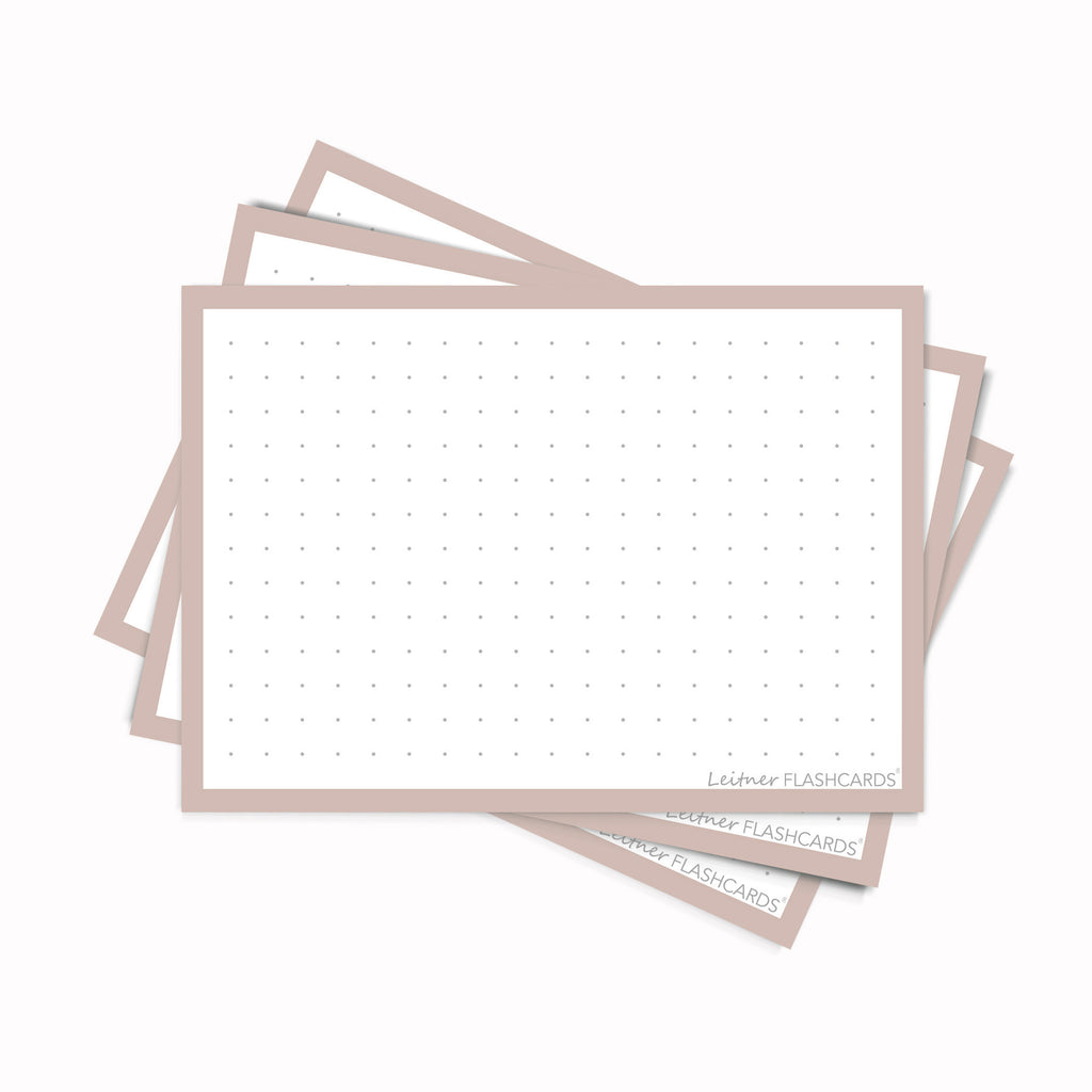 Leitner Flashcards A7 Earth Dotted greige