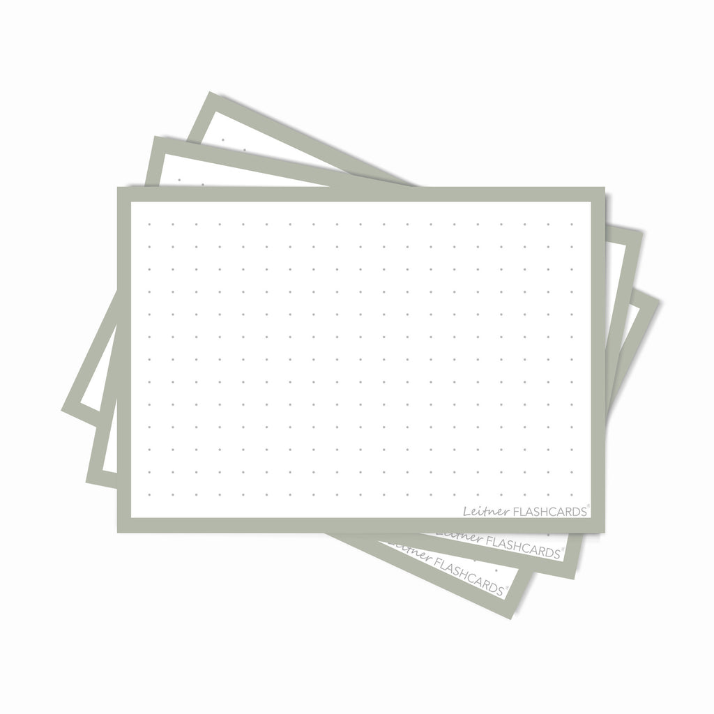 Leitner Flashcards A7 Earth Dotted grey
