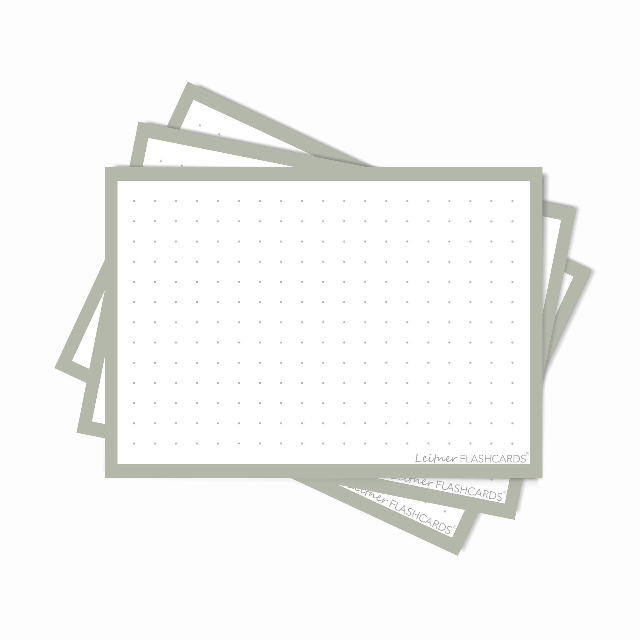Leitner Flashcards A7 Earth Dotted grey