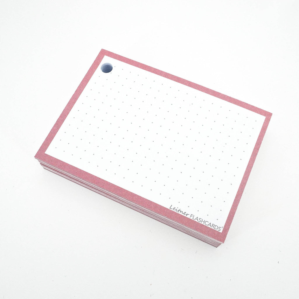 Leitner Flashcards A7 Earth Dotted pink 2