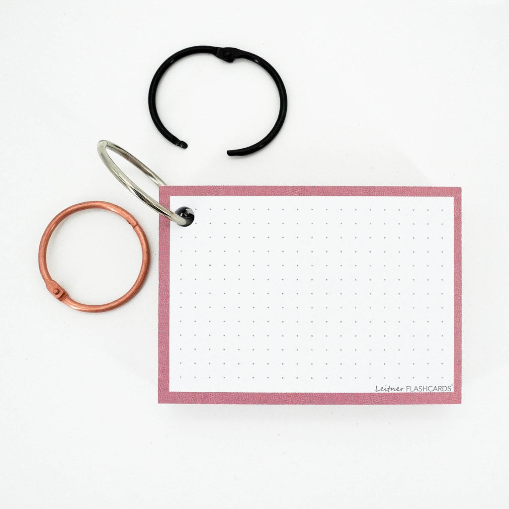 Leitner Flashcards A7 Earth Dotted pink 4