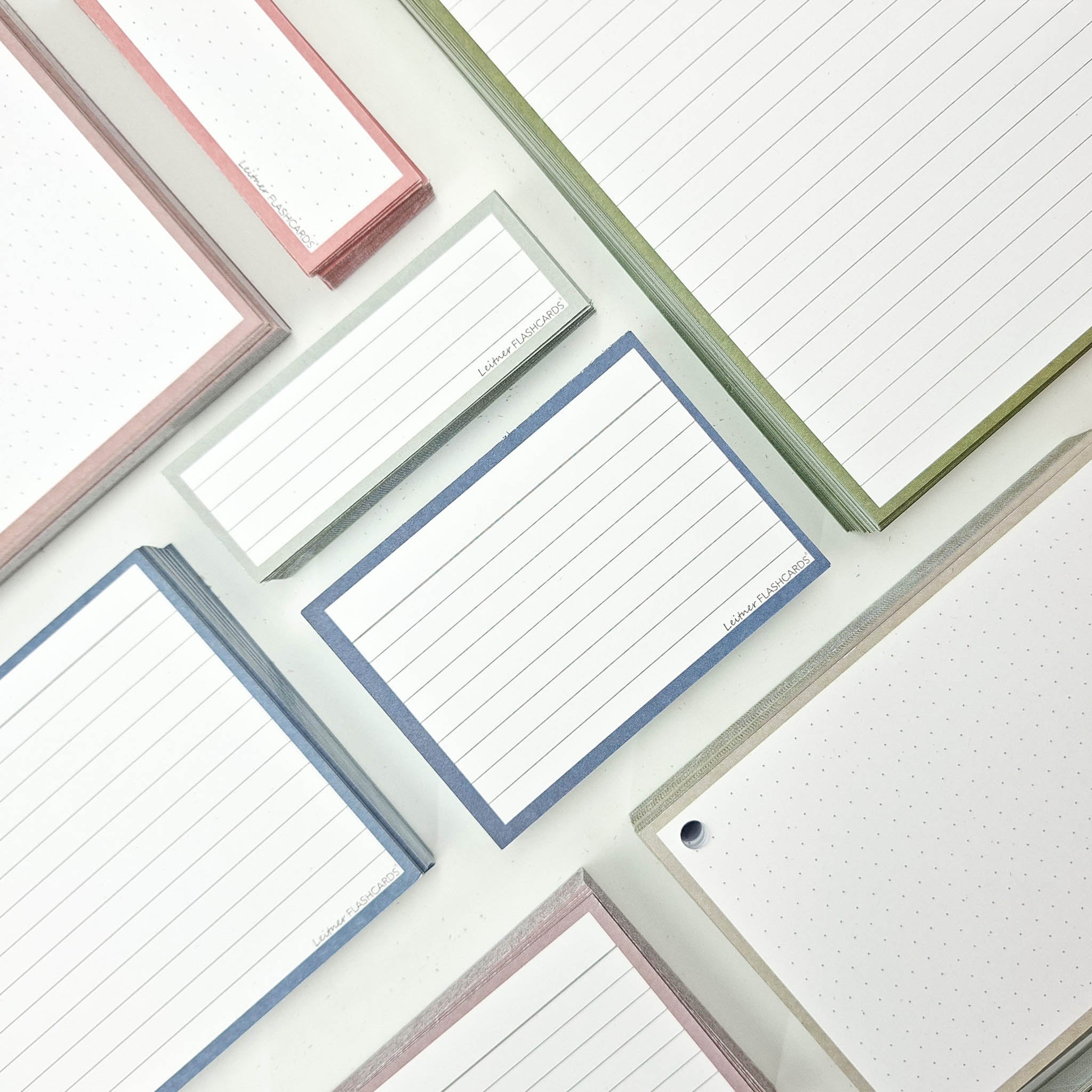 Leitner Flashcards A7 Earth Lined blue lifestyle