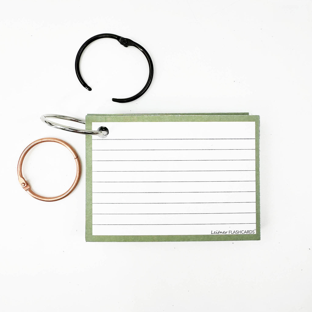 Leitner Flashcards A7 Earth Lined green 2