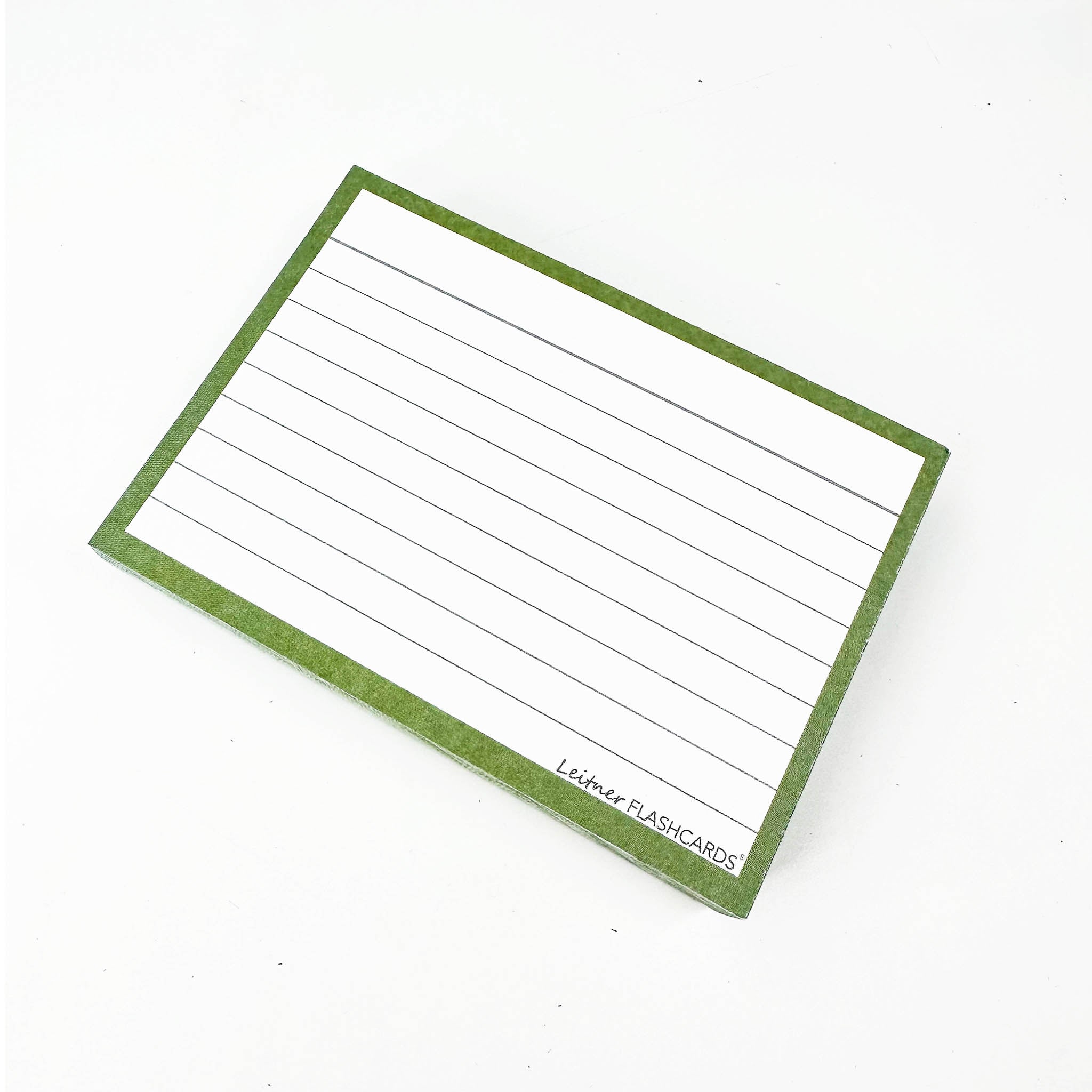 Leitner Flashcards A7 Earth Lined green 3