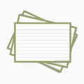 Leitner Flashcards A7 Earth Lined green
