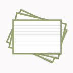 Leitner Flashcards A7 Earth Lined green