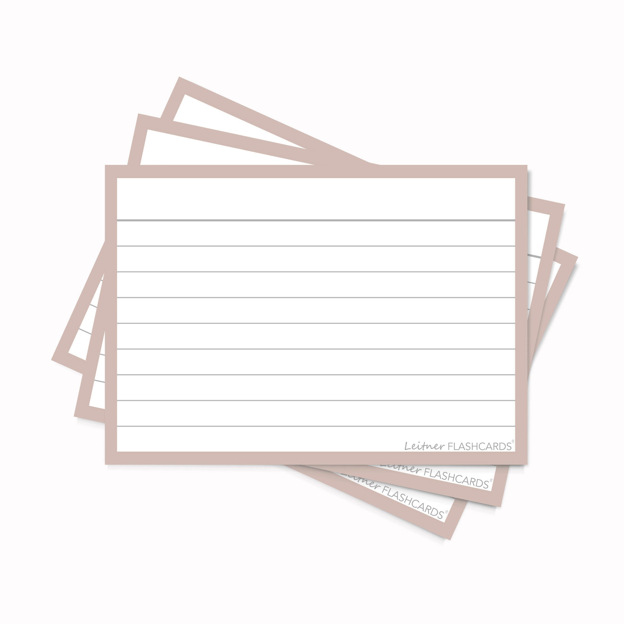 Leitner Flashcards A7 Earth Lined greige