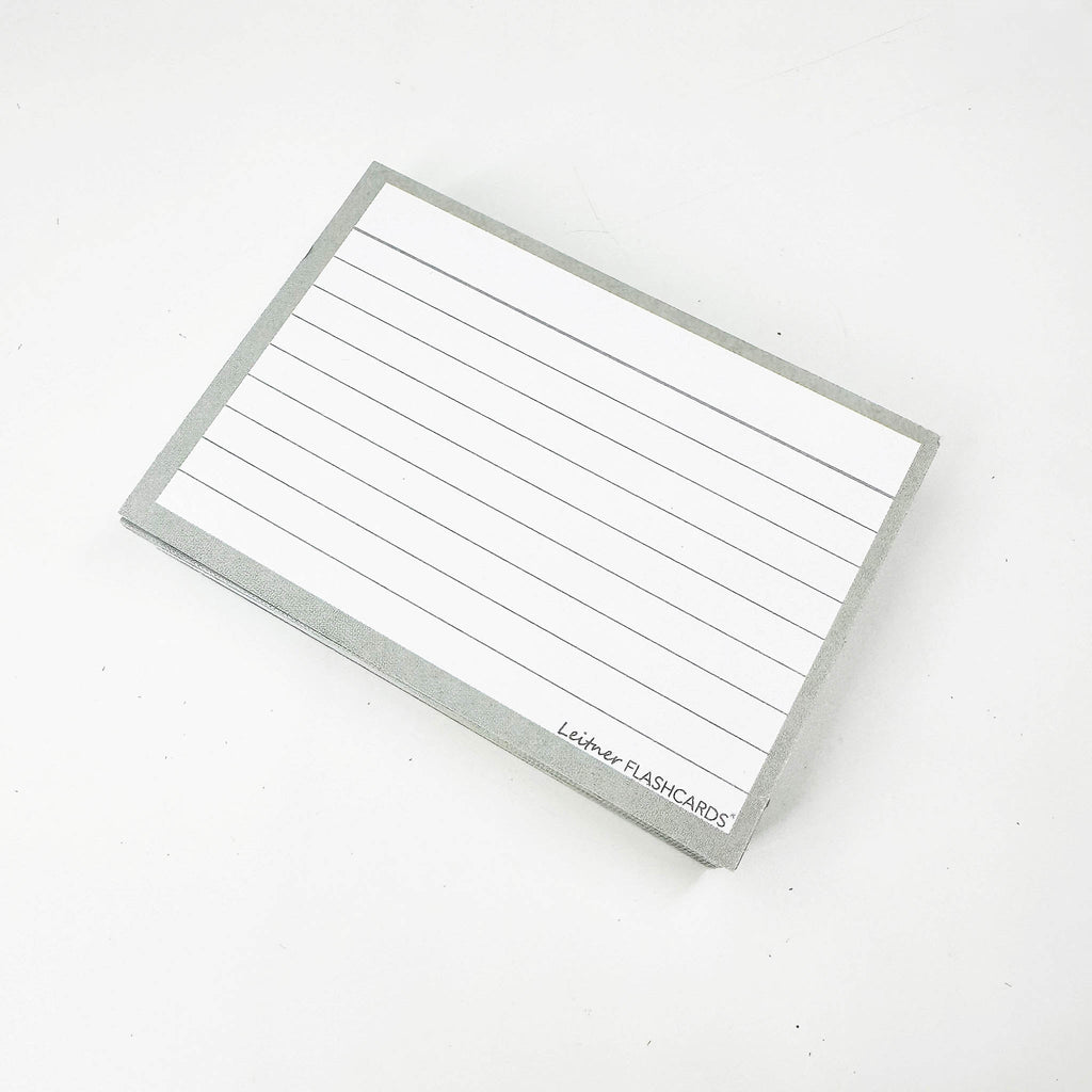 Leitner Flashcards A7 Earth Lined grey 3