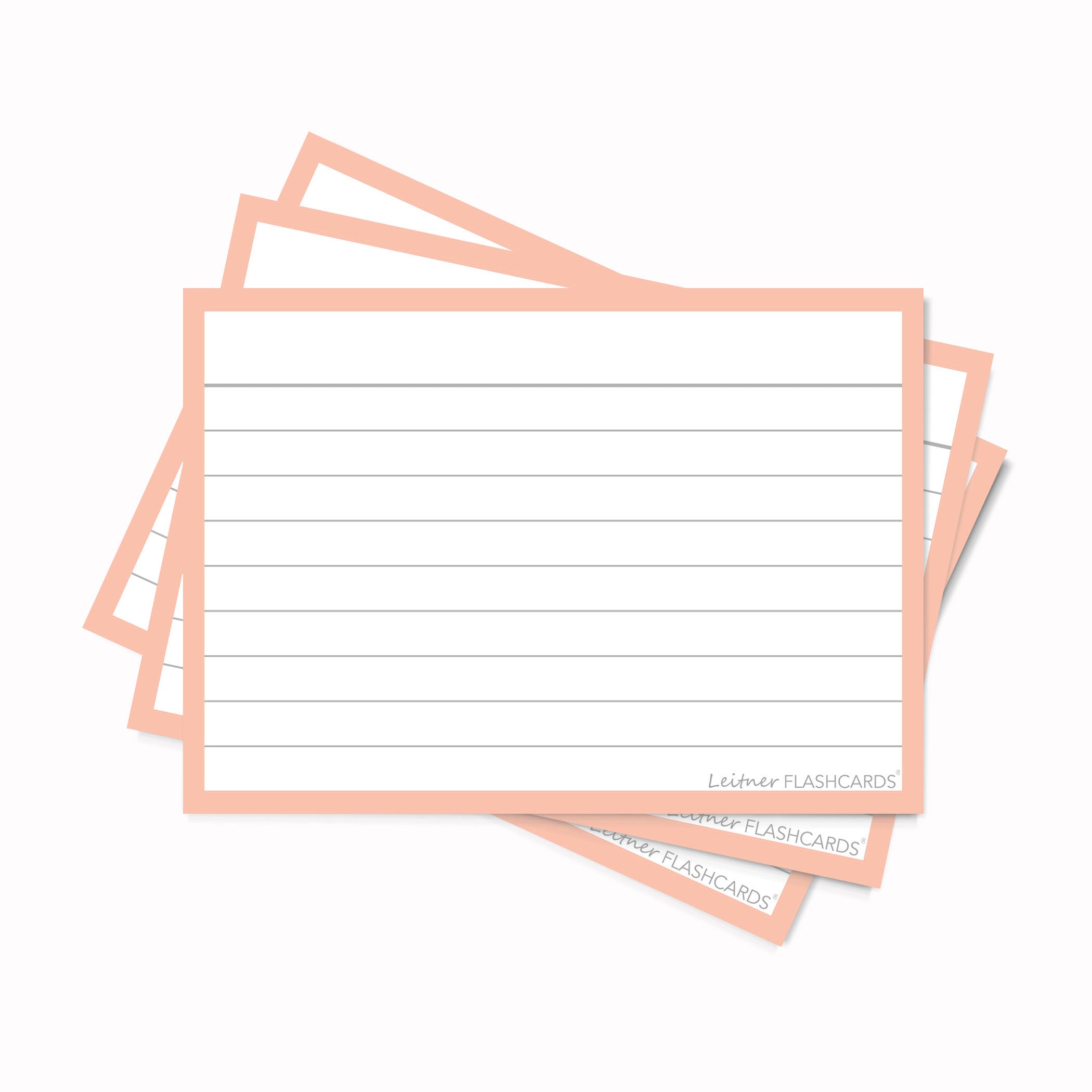 Leitner Flashcards A7 Earth Lined pink