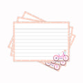 Leitner Flashcards A7 Lined Dutch Style Bicycle peach