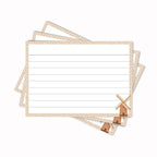 Leitner Flashcards A7 Lined Dutch Style Mill beige