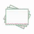 Leitner Flashcards A7 Lined Dutch Style Tulips green