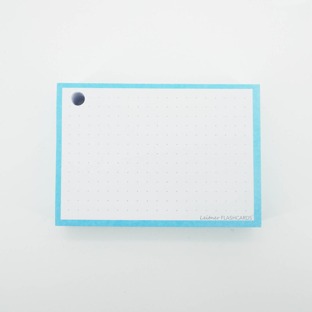 Leitner Flashcards A7 Pastel Dotted blue 5